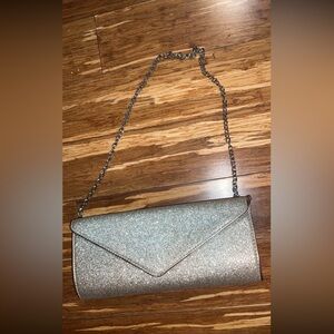 Gold Glitter Clutch Bag